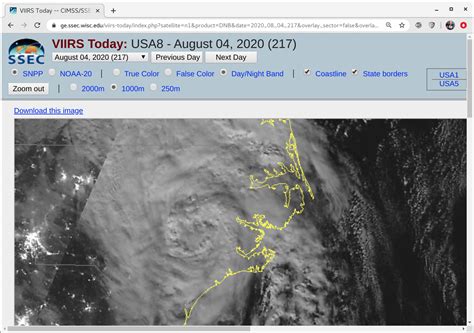 Isaias re-intensifies to a Hurricane — CIMSS Satellite Blog, CIMSS