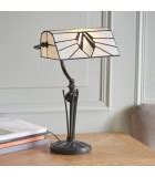 1 Light Table Lamp Black, Tiffany Style Glass | NetLighting.co.uk