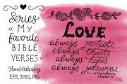 My favorite Bible verses Love Always | Illustrations ~ Creative Market
