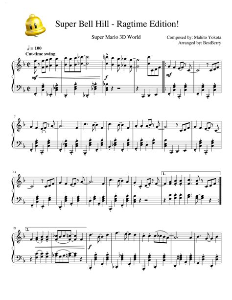 Super Bell Hill - Ragtime Edition! Sheet music for Piano (Solo) | Musescore.com