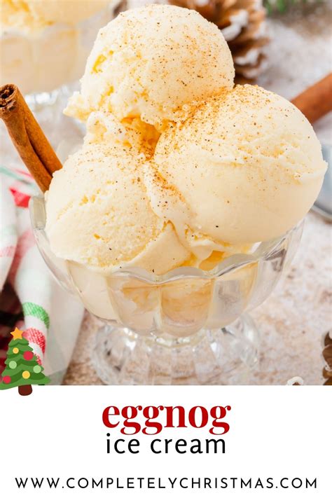 1-Ingredient Eggnog Ice Cream - Completely Christmas