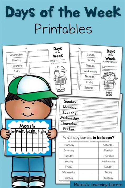 Free Days of the Week Worksheets! Homeschool Deals, Homeschool Preschool, Preschool Kindergarten ...