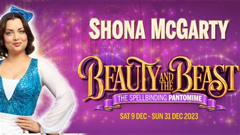 Dartford Orchard Theatre Beauty and The Beast 2023 panto cast and tickets with Shona McGarty