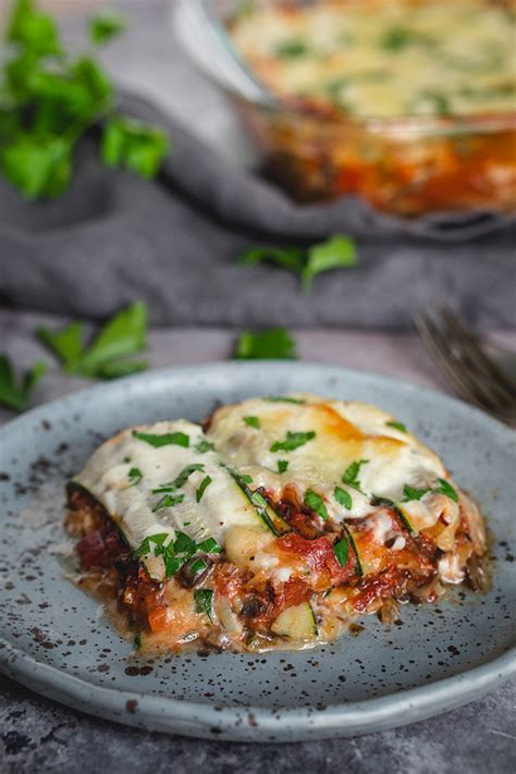 Vegetarian Zucchini Lasagna - w/ Mushroom Bolognese