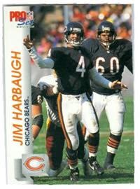 Jim Harbaugh Football Card (Chicago Bears Michigan Wolverines Coach ...