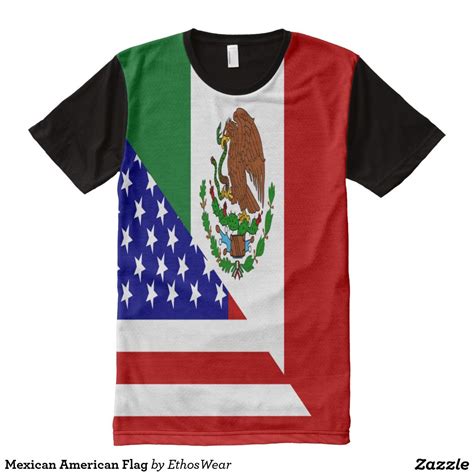 Mexican American Flag All-Over Print T-shirt | Mexican t shirts, Mexican american flag, T shirts ...