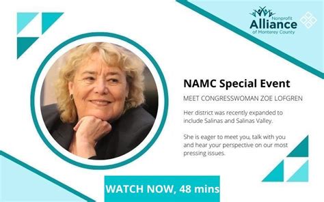 NAMC Special Event: Meet Congresswoman Zoe Lofgren