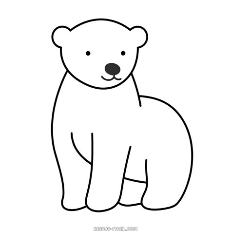 Dibujo fácil de oso polar | Dibujo Facil