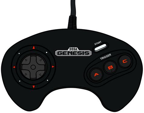 Sega Genesis 3-Button Controller (US) by AdrianoRamosOfHT on DeviantArt