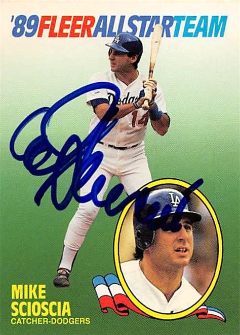 Mike Scioscia Baseball Slabbed Autographed Cards