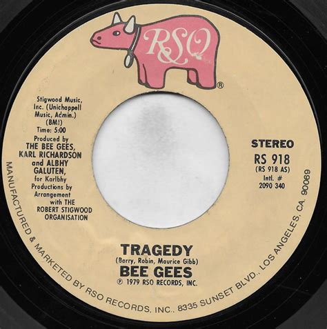 Bee Gees - Tragedy (1979, Terre Haute Pressing, Vinyl) | Discogs