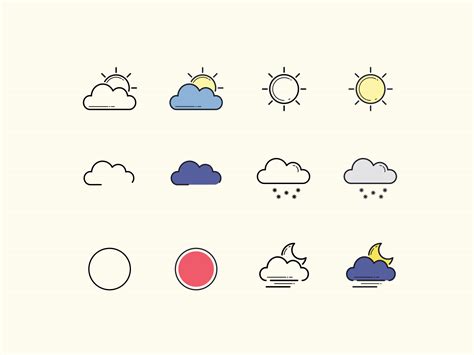 Weather Animated Icons by Denis Starko for Icons8 on Dribbble