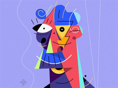 Abstract Minimalist Character Design Illustration, Digital Art by Mark Rise on Dribbble