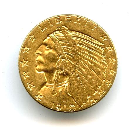 1910-S $5 Indian Head Gold Coin UNCIRCULATED! SCARCE DATE GOLD!! NO ...