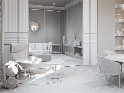 Modern Classic Interior Scene for Cinema 4D and Corona Renderer 3D ...