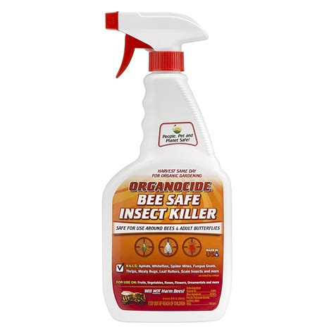 Organocide® Organic Bee Safe Insect Killer Pest Control Spray, Ready-to-Use Bottle, 24 Oz ...