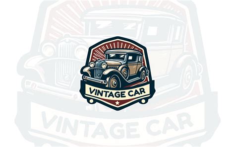 Vector Vintage car logo design illustration - TemplateMonster