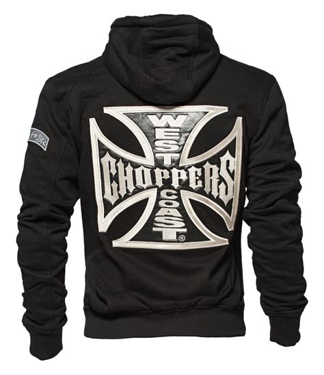 WCC West Coast Choppers Hoodie Cross Panel Zip Black | Hoodies / Sweatshirts | Freizeit Moto ...