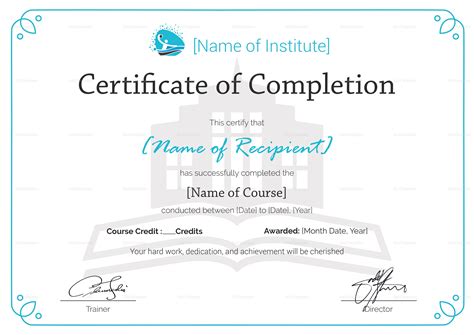 Certificate Of Completion Of Training