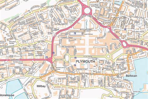 Plymouth Street map - Cosmographics Ltd