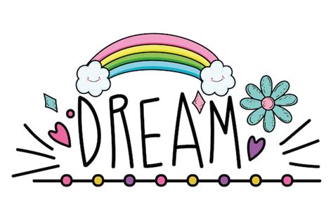 Premium Vector | Isolated dream word