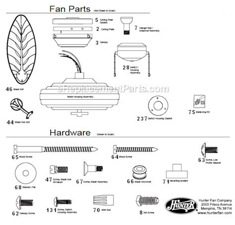 Hunter Ceiling Fan Light Parts Diagram | Shelly Lighting