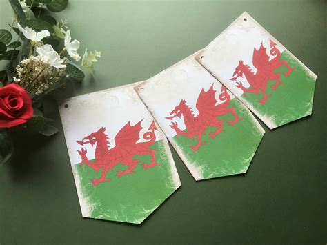 Welsh Flag Bunting Flags Party Decoration Street Party Dragon | Etsy UK