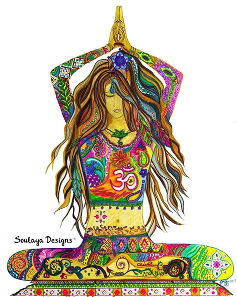 YogaPrint-yoga painting yoga art-Yoga pose yogi girl-Yoga