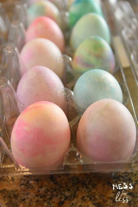 Shaving Cream Easter Eggs - Mess for Less