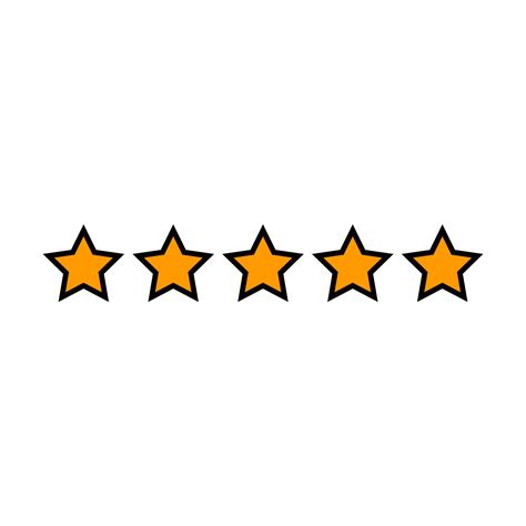 Five stars rating png with transparent background 16017089 PNG