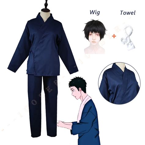 Wakana Gojo Cosplay Costume Blue Samue Wig Anime My Dress-up Darling Towel Sono Bisque Doll Wa ...