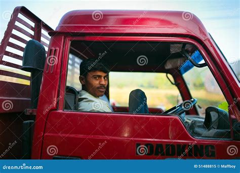 Indian truck driver editorial image. Image of auto, middle - 51488815