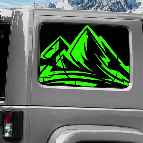 Jeep Wrangler (2011-2020) 4-Door Rear Window Wrap Custom Vinyl Decal K – Factory Crafts