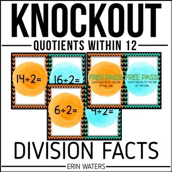 Division Games - Division Facts Knockout - Math Fact Practice by Erin ...