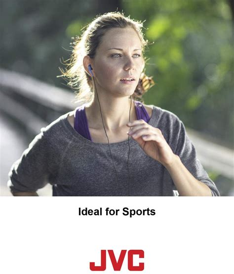 JVC Gumy Sport HA-ENR15 Earbuds - Nozzel Fit In Ear Headphones with Mic and Remote, Sweat Proof ...