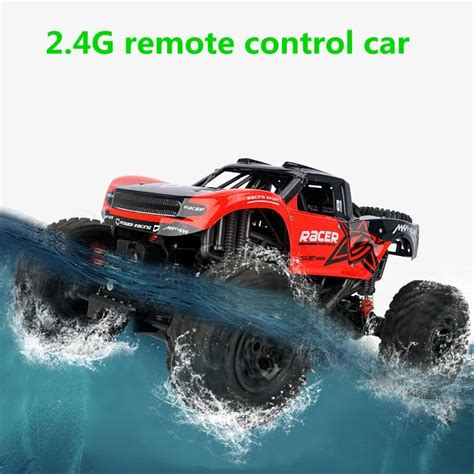 RC Trucks 4x4 Offroad Waterproof 1:12 Scale Large Amphibious Remote ...