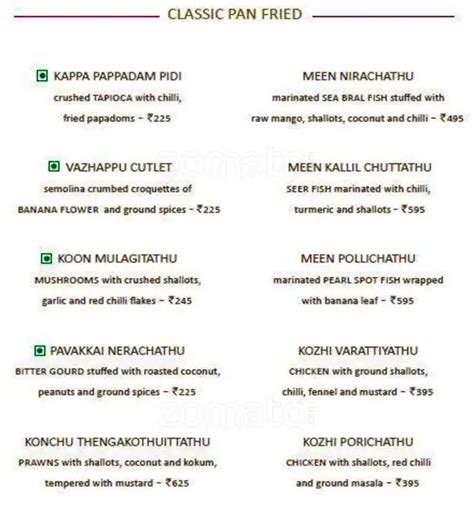 Cassava - Kochi Marriott Hotel Menu - Zomato