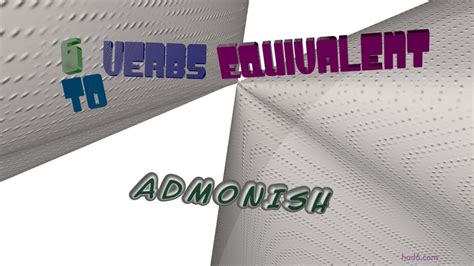 admonish - 6 verbs synonym to admonish (sentence examples) - YouTube