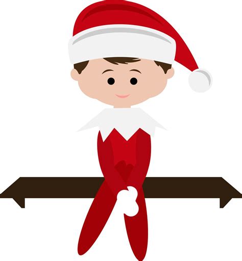 Transparent Elf On The Shelf Clipart : Vector Free A Christmas ...