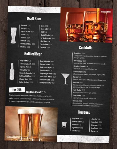 25+ Wine Menu Templates - Free Sample, Example Format Download! | Menu ...