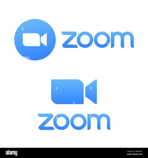 Blue camera icon - Zoom app logo vector - Live media streaming ...