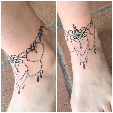 25+ Anklet Tattoos Cute Enough to Replace Your Jewellery | Ankle ...