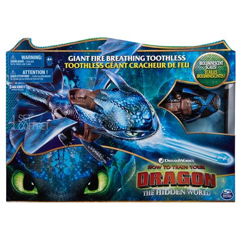 DreamWorks Dragons, Giant Fire Breathing Toothless Action Figure, 20 ...