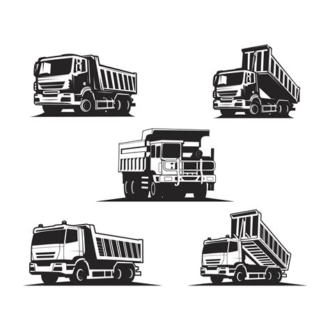 dump truck silhouette 6132629 Vector Art at Vecteezy