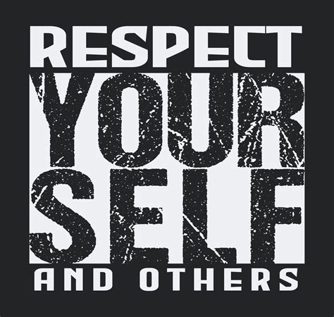 respect yourself and others motivational tshirt design 7640381 Vector Art at Vecteezy