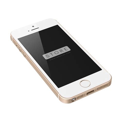 iPhone SE Gold Perspective mockup phone