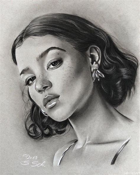 Charcoal Portraits Realistic Drawings | Realistic drawings, Charcoal ...