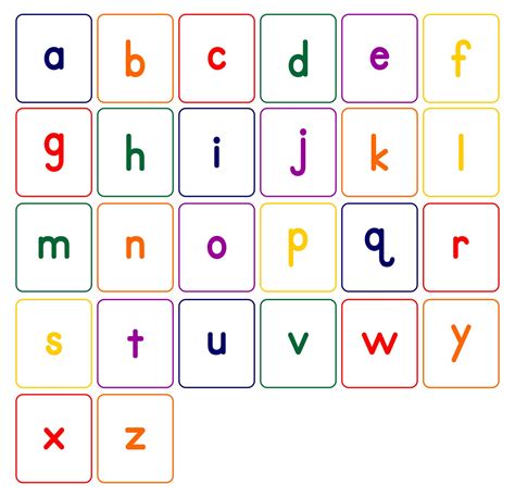 Lower Case Alphabet Flash Cards - 10 Free PDF Printables | Printablee