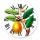 Designart 'Vintage Fruits I' Farmhouse wall clock - Bed Bath & Beyond ...