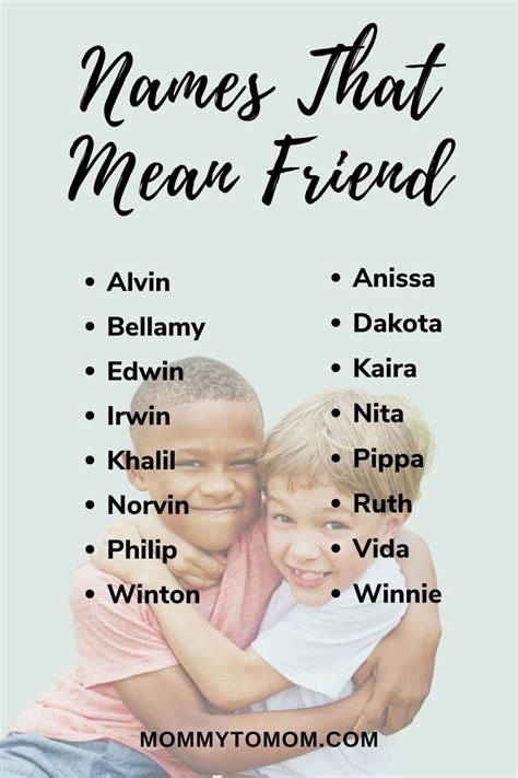 81 Names That Mean Friend Or Friendly